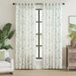 jinchan Floral Linen Blend Curtains for Living Room 84 Inch Length French Country Farmhouse Printed Curtains Sage Green on White Rod Pocket Back Tab Light Filtering Window Drapes 2 Panels
