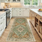 RELEANY Area Rugs 3'x7' Runner Rug Non Slip Washable for Kitchen Hallway Bedroom Beside Laundry Room Bathroom Rug, Floor Carpet, Brick Red Rust Neutral Brown Burnt Orange Green