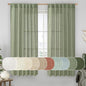 LAMIT Sage Green Linen Curtains 63 Inch for Bedroom, Light Filtering Neutral Semi Sheer Window Curtains Back Tab and Rod Pocket Christmas Panels, 2 Panels, 52 x 63 Inch