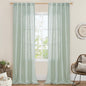 LAMIT Light Sage Linen Curtains 84 inch Length 2 Panels, Light Filtering Semi Sheer Panels Back Tab and Rod Pocket Neutral Drapes for Bedroom/Living Room, 34 x 84 Inch