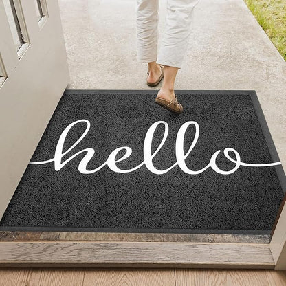 EARTHALL Funny Hello Mats Outside/Inside 48"x32", Front Door Mat Outdoor Entrance, Indoor Outdoor Mats for Home Entrance, Funny Doormat Outside/Inside Entrance, Front Porch Decor for Farmhouse