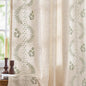 jinchan Belrose Lined Linen Blend Curtains Floral Curtains for Bedroom 84 Inch Length Sage Green Embroidered Drapes Rod Pocket Farmhouse Flower Drapes for Living Room Window Treatments Set 2 Panels