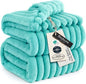 Bedsure GentleSoft Blue Queen Blanket for Bed - Cozy Soft Blankets for Women, Cute Small Fleece Throws for Girls, Birthday Gifts for Women Decor Gifts for Mom, Blue Fog, 90x90 Inches