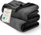 Bedsure GentleSoft Fleece Bed Blankets Large Size Charcoal - Soft Lightweight Fuzzy Cozy Luxury Oversized King Blanket Microfiber, Room Home Decor Gifts for Women and Men, 120x120 inches