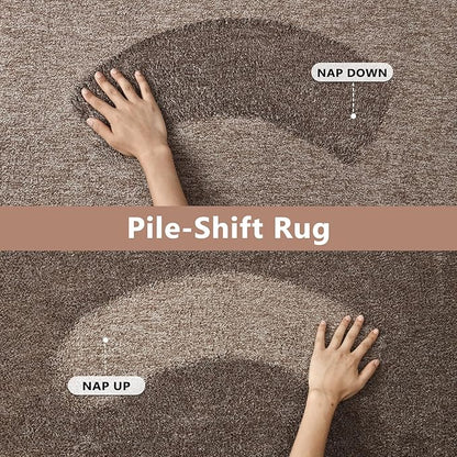 FinRèc 2x6 Washable Runner Rugs for Kitchen Hallway Bedroom, Low Pile Thin Rug Solid Color, Non-Slip Carpet Indoor for Home Decor (Brown)