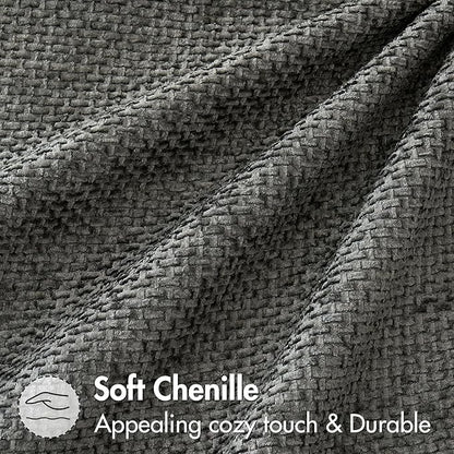 MIULEE Pack of 2 Couch Throw Pillow Covers 18x18 Inch Dark Gray Modern Boho Accent Decorative Pillow Covers Soft Polyester Farmhouse Cushion Covers for Home Decor Bed Sofa Living Room