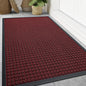 Smiry Front Door Mat Outside Entrance, Heavy Duty Natural Rubber Doormat, Non Slip, Trap Dirt and Moisture, Easy Clean, Low Profile Welcome Floor Mats for Indoor Outdoor Entry, 59x34 Inch, Red