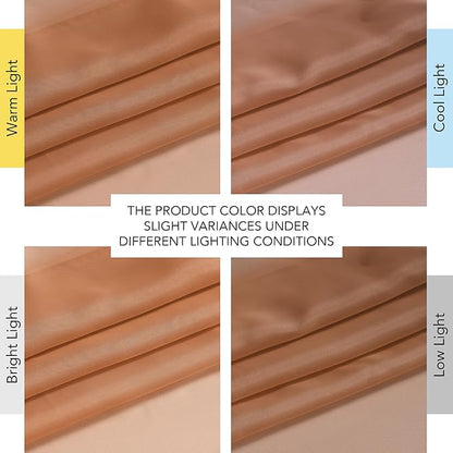NICETOWN Voile Sheer Terracotta Curtains 96 inches Long 2 Panels Set, Grommet Casual Window Treatments with Light Filtering Airy & Elegant for Bedroom/Living Room, W54 x L96