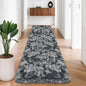Tie-Dyed Dark Grey 2x8 Machine Washable Runner Rugs for Hallway Soft Fluffy Shaggy Bedside Rugs for Bedroom Living Room Indoor Floor Carpet for Kids Girls and Boys Nursery Rooms Home Decor Aesthetic