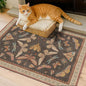 Vintage 2x3 Entry Way Rugs Indoor, Stain Resistant Washable Kitchen Rugs Non Slip, Small Soft Carpet for Bathroom, Powder Room, Insect Boho Indoor Décor, Low Pile & Stain Resistant (Orange and Brown)
