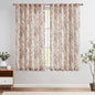 jinchan Linen Blend Curtain Floral Curtains for Living Room 54 Inch Length Farmhouse Brick Red Printed Curtain Rod Pocket Back Tab Peony Flower Patterned Drapes Curtains Set 2 Panels