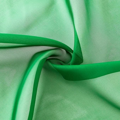 SpaceDresser Sheer Voile Window Treatment Rod Pocket Curtain Panels for Kitchen Bedroom Living Room Drapes Sunlight Filtering Privacy Semi Home Decor Assorted Colors Sizes (Green, 52 W x 45 L)