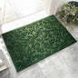 Green Leaves Outdoor Indoor Entrance Doormats, Absorbent Durable Heavy Duty Welcome Front Door Mat,Thick Natural Rubber Back,Easy Clean Entryway Mat 23x35 Inch, Low Profile