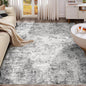 UERMEI 7x9 Area Rug Living Room Rugs - Washable Neutral Modern Abstract Soft Thin Large Rug Indoor Floor No Slip Rug Carpet for Bedroom Under Dining Table Home Office Decor - Grey