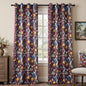 Topfinel Rust Floral Curtains 96 Inches Long 2 Panels Unique Beige Luxury Elegant Colorful Euro Flower Hummingbird Patterned Rustic Vintage Grommet Drapes for Classroom Room Office Closet