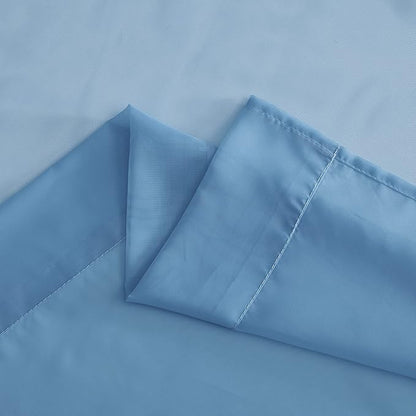 NICETOWN Voile Sheer Stone Blue Curtains 84 Inches Long, Grommet Airy & Lightweight Window Treatment Translucent Elegant Drapes for Living Room/Bedroom, W54 x L84, 2 Panels