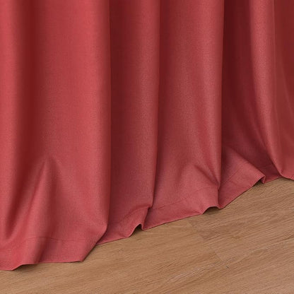 Christmas Red Linen 120 Inch Curtains for Living Room Light Filtering Semi Sheer Curtain Back Tab Vintage Rustic Neutral Luxury Home Decor Floor to Ceiling High Window for Bedroom 52x120,2 Panels