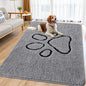 Smiry Dog Door Mat for Muddy Paws, Absorbent Dirt Trapper Non Slip Quick Dry Washable Chenille Mat for Mud Dogs, Entry Rug for Indoor and Outdoor (71x46 Inches, Grey and Black)
