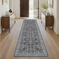 2x6 Hallway Washable Runner Rug - Soft Non Slip Vintage Rugs for Entryway Low-Pile Farmhouse Neutral Kitchen Runners Living Room Floor Mat Stain Resistant Distressed Carpet for Bedroom Bathroom Black