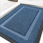OLANLY Front Door Mat Indoor Outdoor Entrance, Waterproof All-Season, All-Weather Doormat, Sturdy Natural Rubber, Fade Resistant, Low Profile, Easy Clean Patio Porch Entryway Mat, 33x21, Light Blue