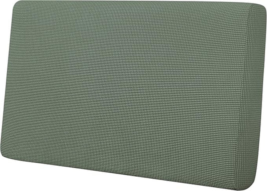 Easy-Going Stretch Loveseat Cushion Cover Sofa Cushion Furniture Protector Sofa Seat Sofa Slipcover Sofa Cover Soft Flexibility with Elastic Bottom(Loveseat Cushion, Greyish Green)