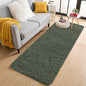 OLANLY 2x8 Machine Washable Runner Rugs for Hallway, Soft Fluffy Shaggy Bedside Rugs for Bedroom, Living Room, Indoor Floor Carpet for Kids Girls and Boys, Home Decor Aesthetic, Olive Green