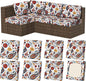 8Pcs Stretch Patio Cushion Covers, Outdoor Couch & Sofa Replacement Slipcovers for Patio Furniture Cushion Covers, Washable Reusable Furniture Protector