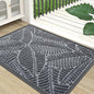 Colorxy Waterproof Doormat, Sturdy Natural Rubber Front Indoor Mat, Non Slip Low Profile Indoor Outdoor Door Mats, Stain and Fade Resistant Floor Mat, Easy Clean Patio Entrance Mat, 47''x17'', Grey