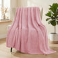 Whale Flotilla Extra Large Fuzzy Fleece Throw Blanket for Couch, 50x70 Inch Fluffy Warm Soft Jacquard Blankets for All Season, Lightweight and Cozy, Pink