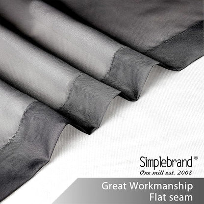 Simplebrand Black Tier Curtains for Kitchen 24 Inches Long 2 Panels Set, Rod Pocket Cafe Curtain Light Filtering Sheer Short Curtains for Bathroom/Basement Half Window 42 x 24 Inch, 2Pcs, Black