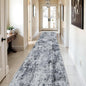3x12 Washable Hallway Runner Rug: Non Slip Carpet Runners Easy-to-Clean - Soft Living Room Bedroom Kitchen Rugs - Thin Low Pile Printed Floor Mat for Dining Room Neutral Black Grey