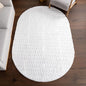 Nuloom Nia White/Ivory, 5' x 7'6" Oval, Cozy Shag, Fluffy and Soft, High Traffic, Stain Resistant, Easy Clean, Durable Machine Washable Area Rug for Bedroom, Living Room, Dining, Den, Foyer, Entryway