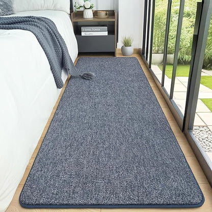 AROGAN Washable 2x6 Runner Rug for Hallway, Long Runner Rugs wtih Soft Memory Foam for Bedroom, Non Slip Backing Carpet Runners for Hallways, Kitchen, Bathroom, Entryway Home Decor, Navy Blue