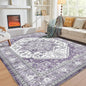 OPPODREAM Soft 6x9 Area Rugs, Washable Rug 6x9 with Non Slip Backing, Faux Cashmere Low-Pile 6 x 9 Carpet, Purple