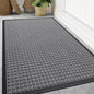 Smiry Front Door Mat Outside Entrance, Heavy Duty Natural Rubber Doormat, Non Slip, Trap Dirt and Moisture, Easy Clean, Low Profile Welcome Floor Mats for Indoor Outdoor Entry, 47x32 Inch, Mix Grey