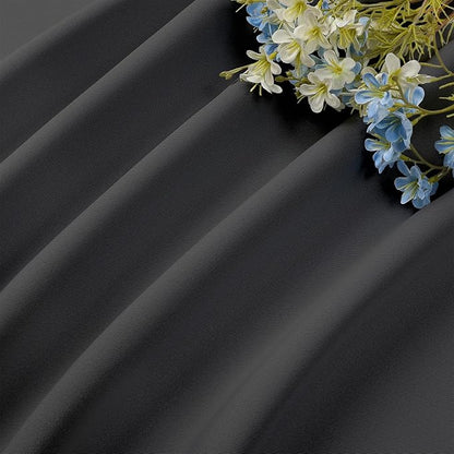 CUCRAF Dark Grey Blackout Curtains 96 inch Length 2 Panels Set, Rod Pocket Room Darkening Drapes for Bedroom Living Room, Insulated Thermal Light Blocking Window Curtain (W52 x L96 Inch)