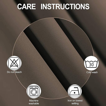 LEMOMO Blackout Curtains 66 x 95 inch/Chocolate Brown Curtains Set of 2 Panels/Thermal Insulated Room Darkening Bedroom Curtains