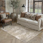 PureCozy Beige Area Rug 3x5 Machine Washable Modern Abstract Office Carpet Neutral Non Slip Indoor Entry Low Pile Soft Non Shedding Small Mat Bedroom Throw Rug for Kitchen Laundry Dining Room