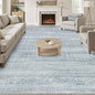 8x10 Area Rugs Living Room: Washable Large Neutral Soft Rug Farmhouse Stain Resistant Indoor Non-Slip Floor Carpet for Bedroom Nursery Kids Playroom Office Dining Room Dorm- Blue