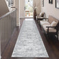 Rug Runners for Hallways Non Slip - 2x8 Runner Rug for Bedroom, Washable Runner with Rubber Backing, Soft Low-Pile Carpet for Kitchen, Laundry, Bathroom (2'x8', Grey/Ivory)
