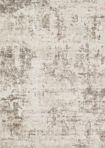 UERMEI 7x9 Area Rug Living Room Rugs - Washable Neutral Modern Abstract Soft Thin Large Rug Indoor Floor No Slip Rug Carpet for Bedroom Under Dining Table Home Office Decor - Dark Brown