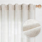MYSKY HOME Linen Curtains for Sliding Glass Door, Back Tab Semi Sheer Curtain Panels Extra Long Floor Length Drapes Linen Texture Soft Touch Country Curtains, 50x102 Inch, Linen, Set of 2