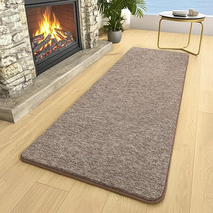 AROGAN Washable 2x6 Runner Rug for Hallway, Long Runner Rugs wtih Soft Memory Foam for Bedroom, Non Slip Backing Carpet Runners for Hallways, Kitchen, Bathroom, Entryway Home Decor, Matte Brown