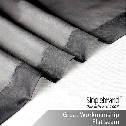 Simplebrand Black Sheer Curtains 72 Inches Long 2 Panels for Living Room, Rod Pockets Airy Window Treatments Voile Sheer Black Curtains Panels Lightweight for Front Back Patio Glass Door, 42" Width