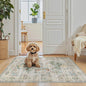 Madane Washable Area Rug 2x3, Small Entryway Rug Non-Slip Vintage Door Mat Indoor Entrance, Low Pile Floor Carpet for Inside Front Door Bedroom Kitchen Entry Laundry (2'x3', Green)