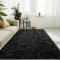 LOCHAS Ultra Soft Indoor Modern Area Rugs Fluffy Living Room Carpets for Children Bedroom Home Decor Nursery Rug 4x6 Feet, Black