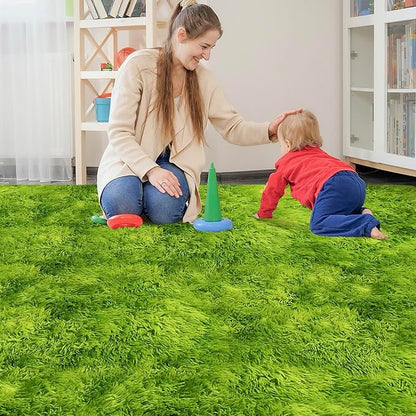 Green Tie-Dyed Rug for Living Room 8x10 Fluffy Area Rug Mat Bedside Throw Rug for Bedroom Kids Room Boys Teens Nursery Baby Dorm Office Home Decor Aesthetic Carpets