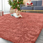 OLANLY 6x9 Machine Washable Large Area Rugs for Living Room, Bedroom, Soft Fluffy Shaggy Bedside Rug, Indoor Floor Carpet for Kids Girls and Boys, Dorms, Nursery, Home Decor Aesthetic, Rust Red