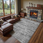 UERMEI 7x9 Area Rug Living Room Rugs - Washable Neutral Modern Abstract Soft Thin Rug Indoor Floor No Slip Rug Carpet for Bedroom Under Dining Table Home Office Decor - Dark Gray