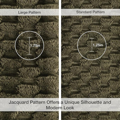 EXQ Home Fleece Throw Blanket for Couch and Bed, 3D Imitation Large Turtle Shell Jacquard Decorative Blankets, Plush Lightweight Fuzzy Flannel Blanket Suitable for All Seasons (50"×60",Moss Green)